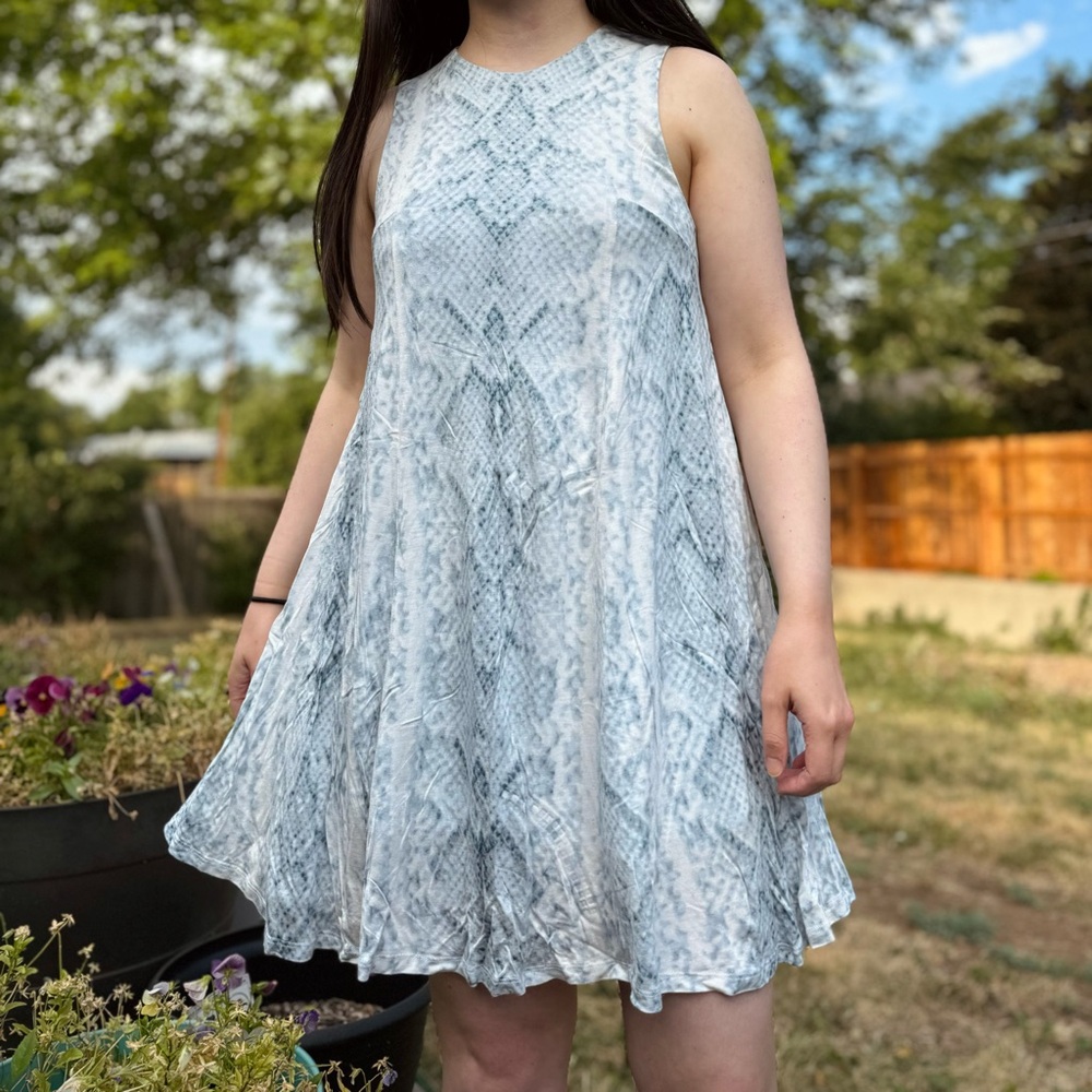 Silence + Noise Snake Print Swing Dress